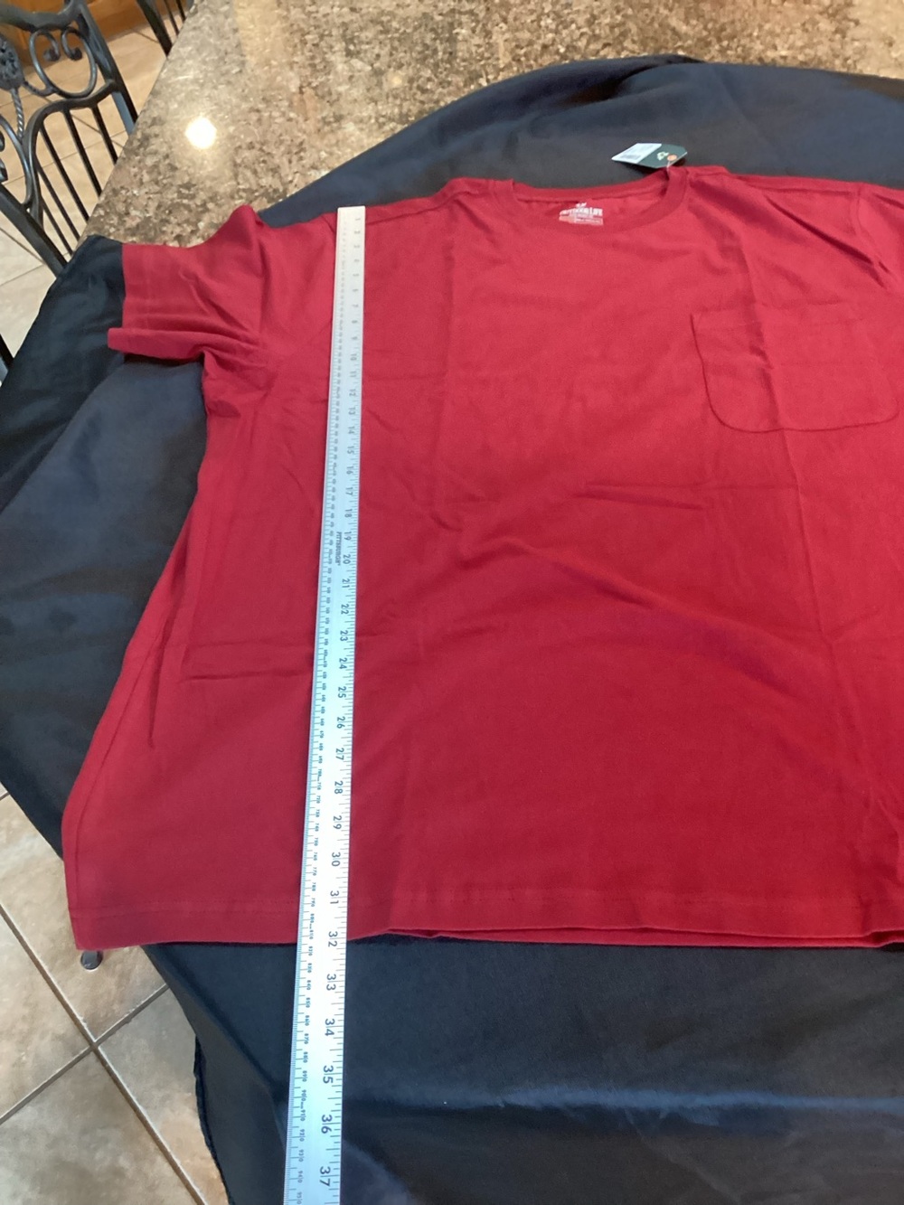 Outdoor Life, Classic Men's Pocket T-Shirt - Red,Size 3 X  Big and Tall